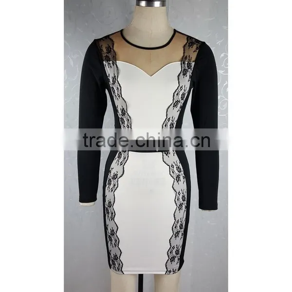 2016 Long Sleeve Sexy Women Dress Party Elegant Night Club Sheath Dress photo-4