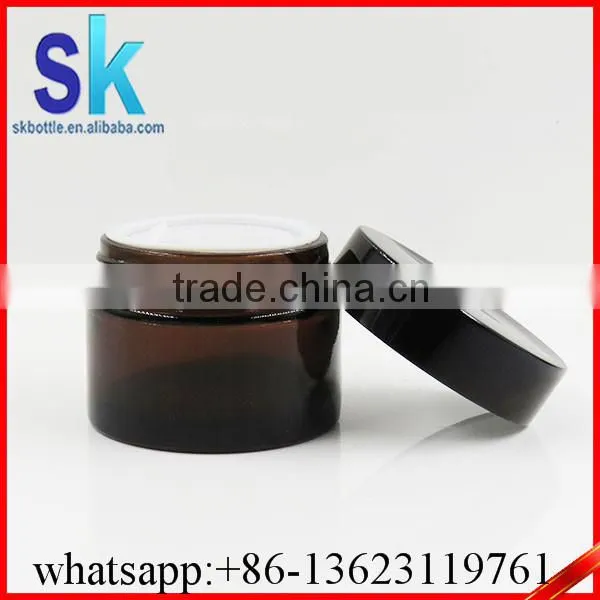 Glass 50g Cosmetic Cream Jar Clear photo-5