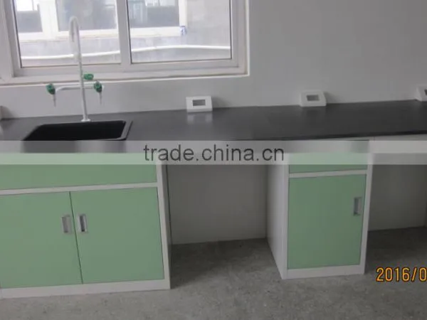 Steel Laboratory Furniture Work Bench With Reagent Rack photo-3