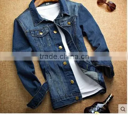 Casual Jeans Jacket Metrosexual Jacket Jeans Jacket Mens Thin Slim Jacket photo-5