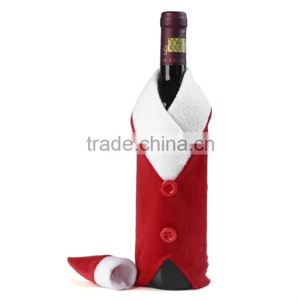 2015 Xmas Decoration Christmas Bottle Cloth Red Wine Cloth Bottle Cover photo-2