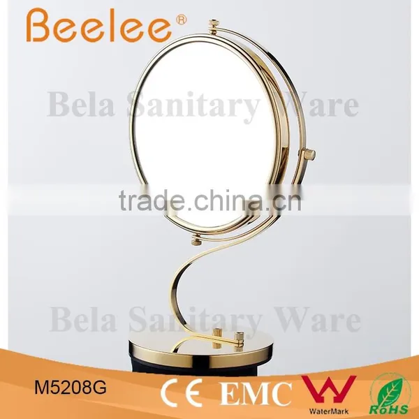 Fashionable Golden Mirror 8 Inch Round Desktop Makeup Mirror photo-4