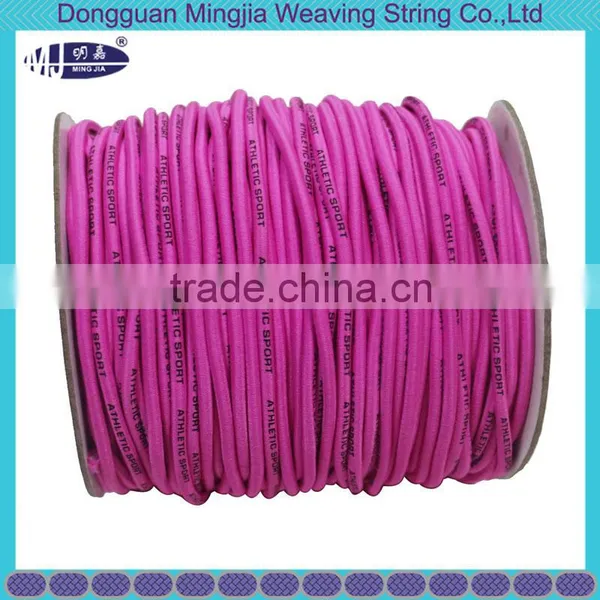 Custom Round High Tenacity Jacquard Logo Elastic Cord Bungee Cord