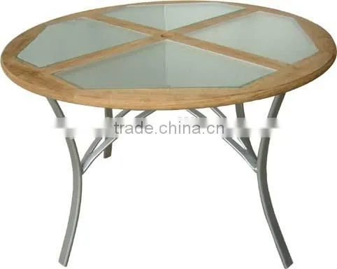 Teak Table Top Outdoor Rattan Table in Different Shape & Size photo-6