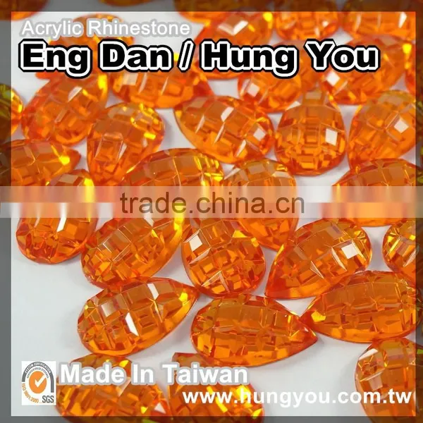 Top Quality TearDrop Shaped AB Crystal Flat Back Rhinestones photo-6