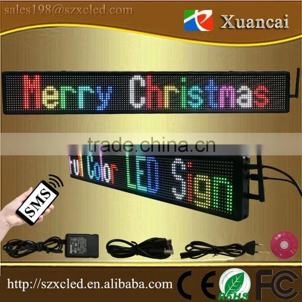 P6-16x128RGB Supply 5V/12V Double Line Programmble Full Color Led Sign With Wireless SMS and Computer Software USB Control photo-4