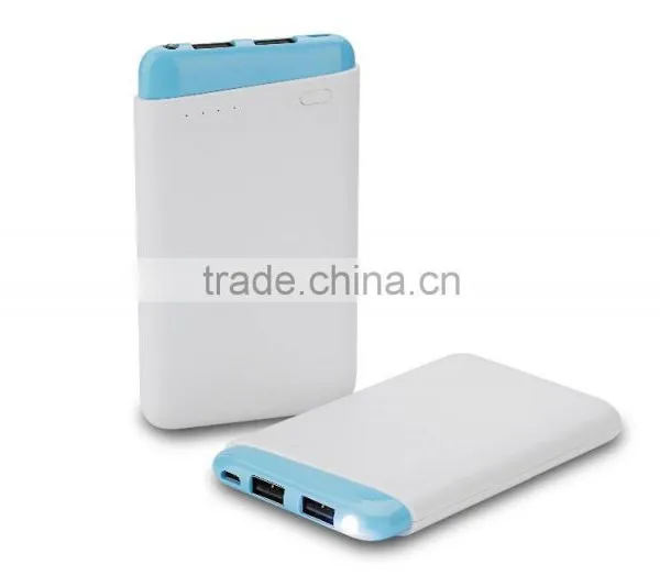 Li-polymer Battery New Power Bank 6000mAh China Shenzhen Manufacture With Torch Lighting for Iphone Ipad VT-840