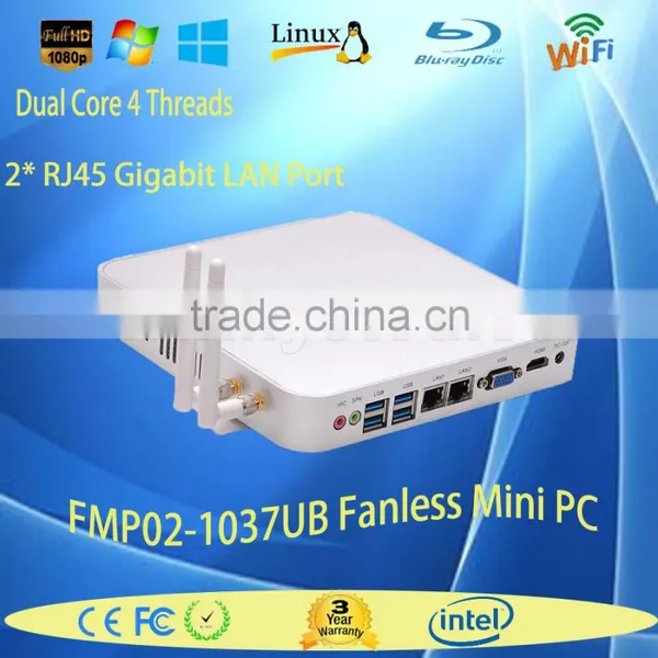 Popular Multimedia pc FMP02-1037UC With Dual Core 4 Threads Intel HD Graphics 1*HDMI+1*VGA+1*LAN Dual Display photo-6