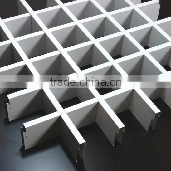 Installation T Bar Metal Frame Grid Ceiling Aluminum Lay On Open Cell Ceiling Tile photo-3