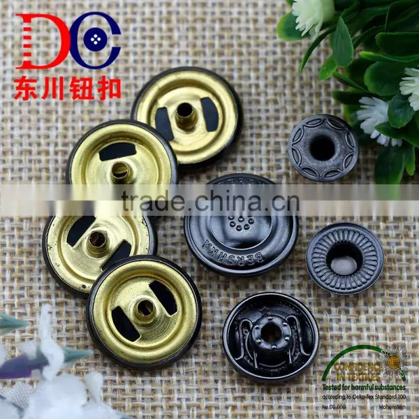 Gun Metal Garment Accessory Custom Logo Snap Button for Leather Jacket photo-4