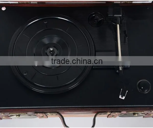 2016New Suitcase Turntable/belt Drive Vintage Record Player USB Turntable photo-6