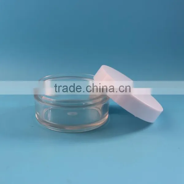 50g 50ml Empty Clear Thick PET Plastic Cream Jar Container With White Screw Cap photo-2