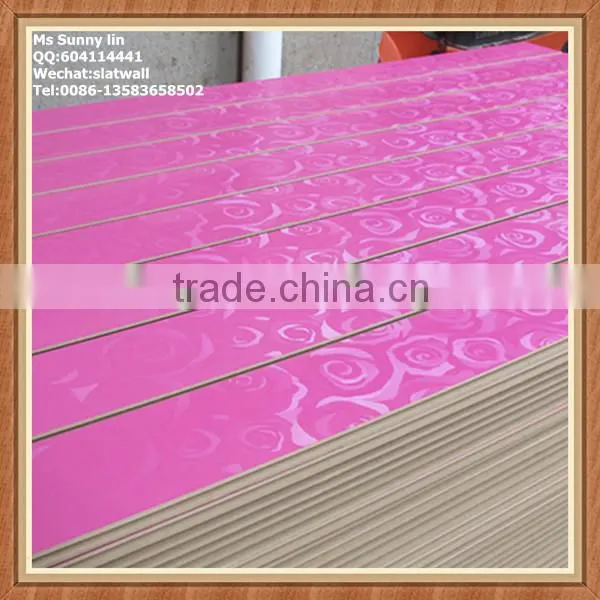 Melamine slotted slatwall panels