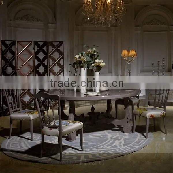 Marble Top Steel Frame Dining Table Set for Sale 2014 New Design AT00-14 From JL&C Furniture photo-3