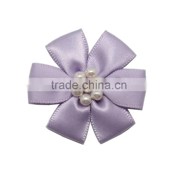 Hair Decorated Pretty Flower Shape Set Drill Satin Ribbon photo-2