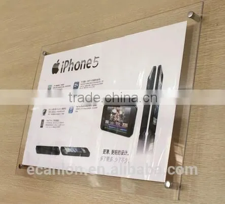 Wall Mounted Clear Acrylic a4 Plastic Poster Frame photo-3