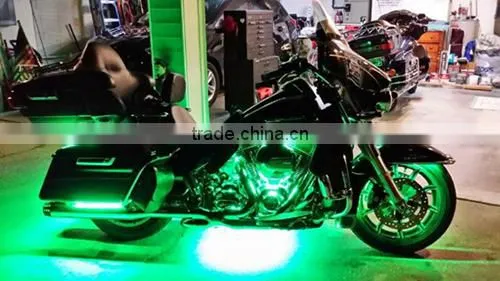 RGB LED Car Motorcycle Chopper Frame Glow Lights Flexible Neon Strips Kit photo-2