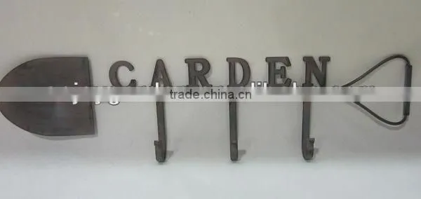 Decorative Metal Garden Wall Art With Hook