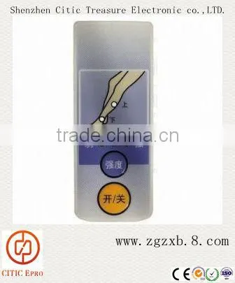 2 push buttons membrane switch panel with outlets print film and raised keys