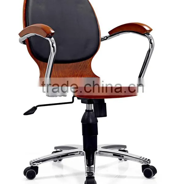 Modern Design Plywood Office Chair With Solid Wood Armrest photo-6