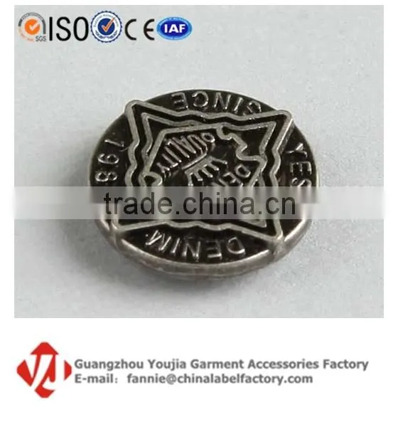 Embossed Casting Logo Pattern Metal Rivet Snap Button (Contact me to custom)