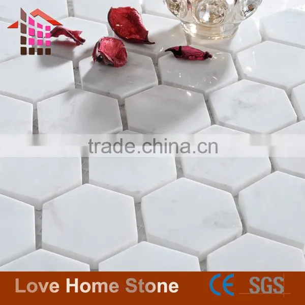 New Products 2016 Carrara White Marble Mosaic Tile With Low Price photo-4