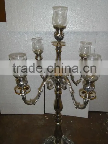 Brass Candle Holder With Chimney