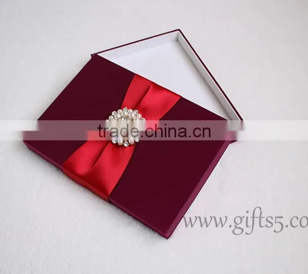 Gorgeous Burgundy Wedding Box for Invitations photo-4
