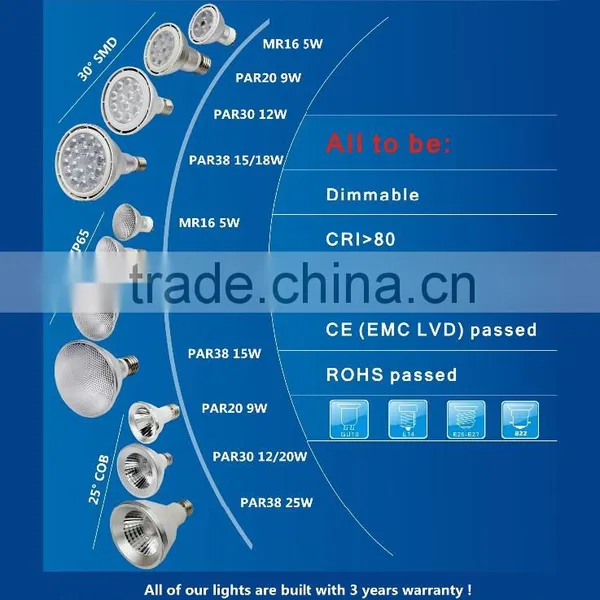 Par30 E26 E27 Wide Angle Frosted Diffused Milky pc Cover Waterproof IP65 Led Dimmable Par30 Spot Bulb Light photo-4