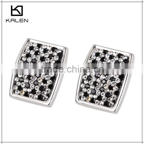 Guangzhou Fashion Black and White Fake Diamond Stainless Steel Jewelry photo-4