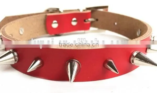 Hot Sale Cow Leather Dog Chains Dog Collar Chains Custom Metal Chain Dog Collar photo-2