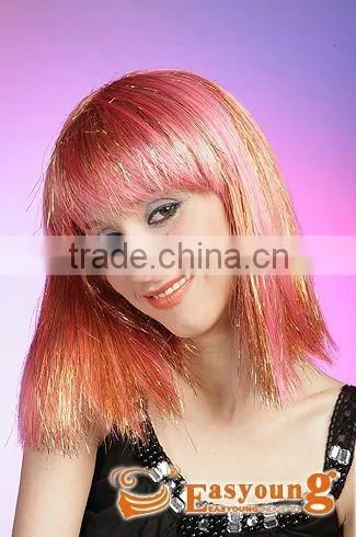 Glitter Synthetic Cheap Party Wig,Tinsel Football Fans Wigs photo-2