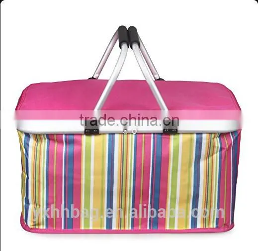 32L Large Family Size Picnic Insulated Bag BBQ Meat Drinks Cooler Bag Folding Collapsible Basket for Holidays Parties (YX-Z131) photo-2