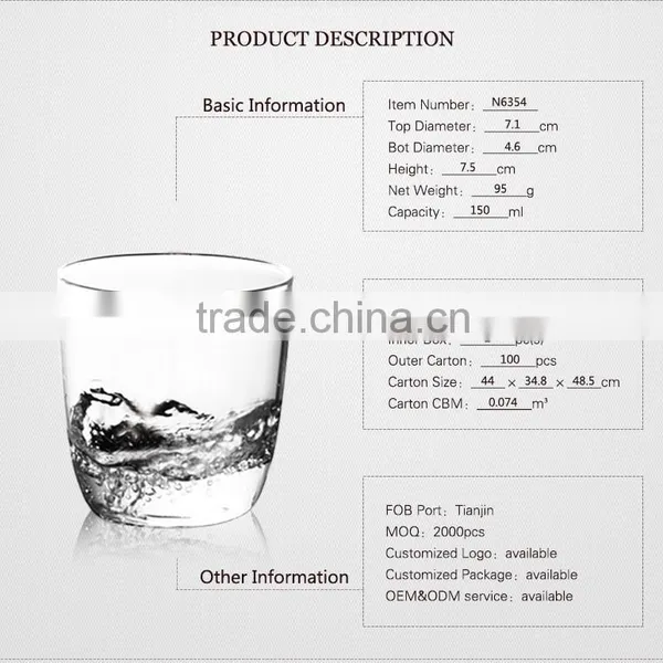 Handmade High Borosilicate Glassware Glass Cup 150ml photo-2