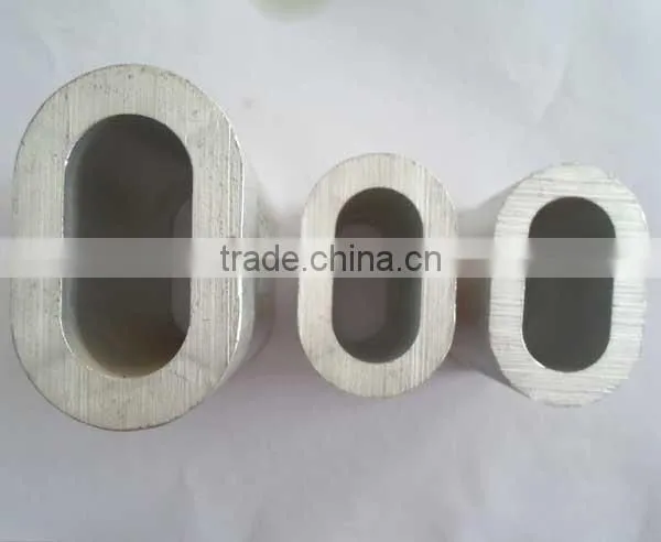 Aluminium crimp oval sleeves of cable fittings