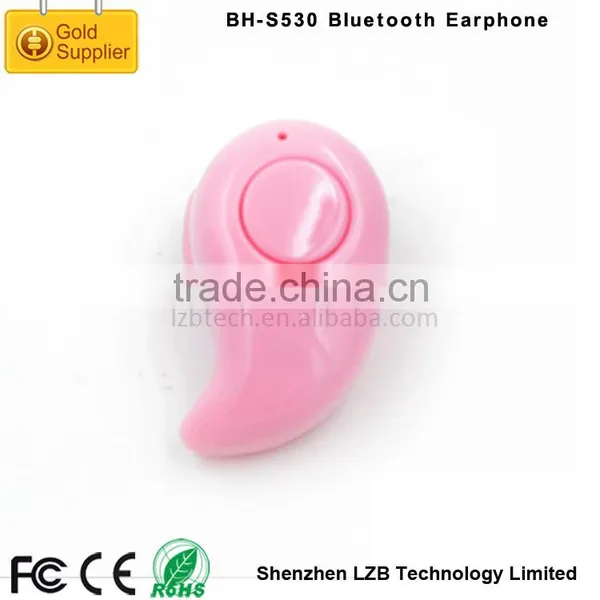 2015 Red Pot Design Adward S530 Mini Stereo Wireless Bluetooth Earphone for European Market photo-3