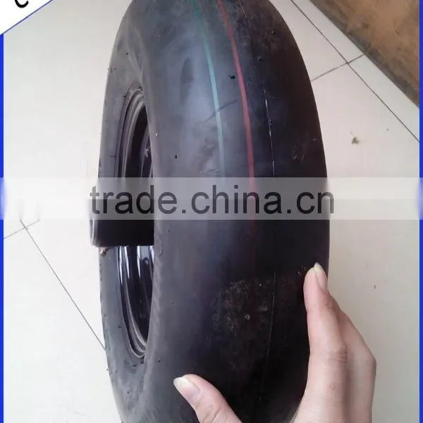 Top Pneumatic Smooth Rubber Wheel 400-8 photo-2