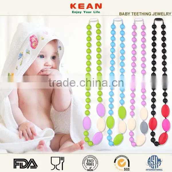 BPA Free Food Grade Baby Teething Bracelets Wholesale Druzy Pendants photo-1