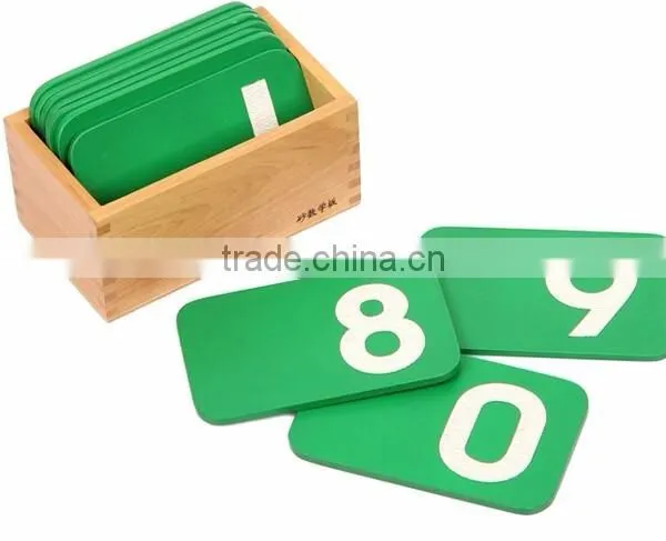 High Quality Wooden Educational Toys Children Montessori Set Digital Learning Board Math Sandpaper Number With Box photo-3
