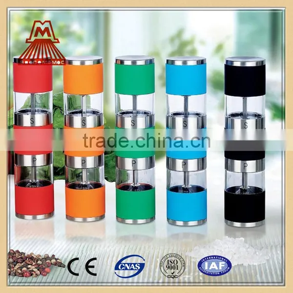 Latest Hot Selling W121-021 55x 220mm 2 in 1 Style Manual Salt And Pepper Mill photo-3
