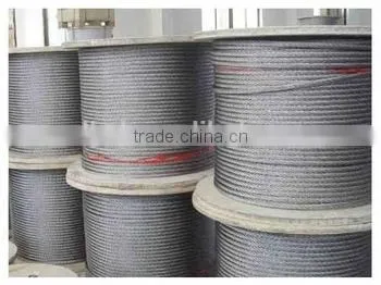 Factory Stock CE Hard Strength 6mm 7x7 Galvanized Carbon Steel Wire Rope photo-3