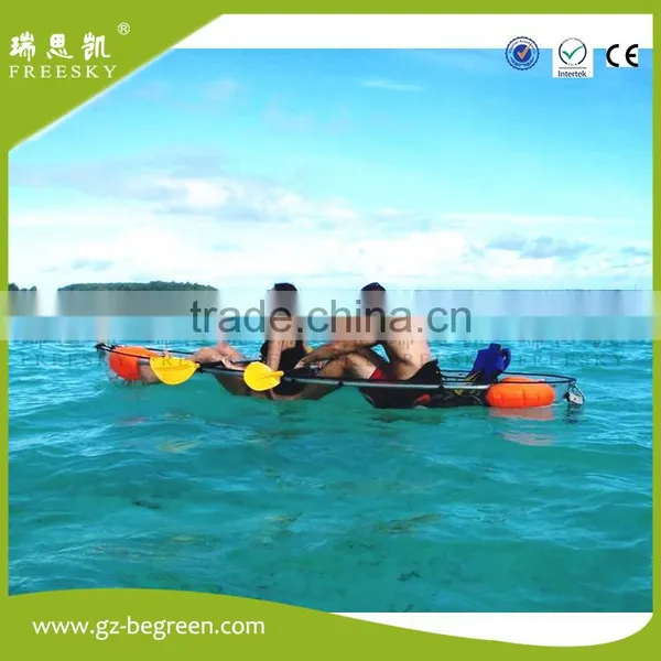 China Supplier New Style no Inflatable PC Crystal Transparent Canoe Kayak photo-3