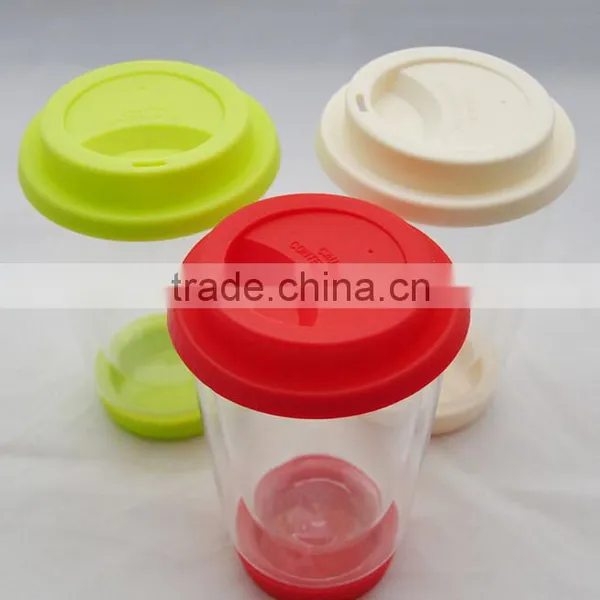 OEM Double Wall Borosilicate Glass Cup With Lid photo-5