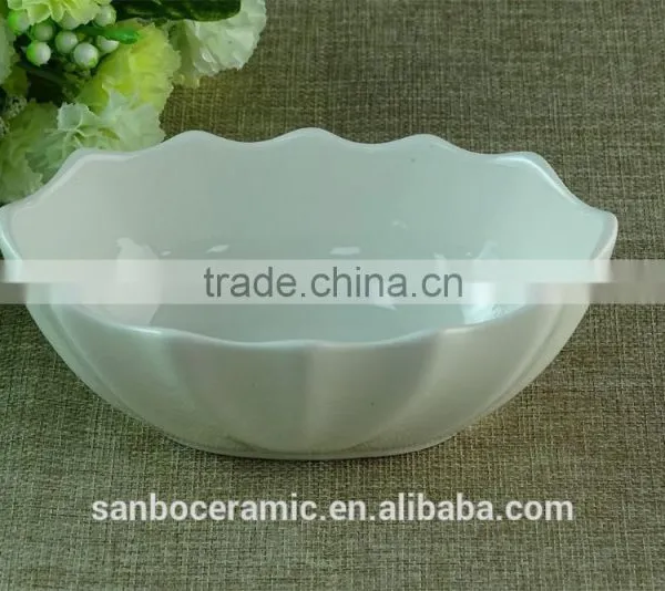 Bulk Stock White Fruit Bowl Cheap Ceramic Bowl Ceramic Porcelain for Kitchen or Home Decoration photo-2