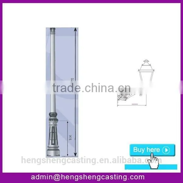 China Supplies Antique Cast Iron Street Lighting Pole Base photo-6