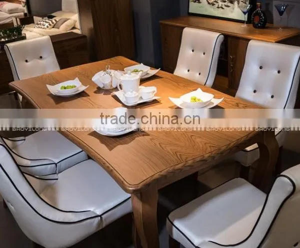 Kitchen Quality Wood Dining Set Table With 6 Chairs L A-33 photo-2