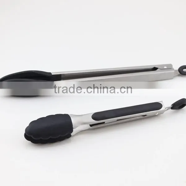 Kitchen Tongs and Stainless Steel Silicone Cooking Utensils Set of 2, Commercial Grade photo-2