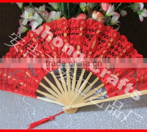 Wholesale Lace Wedding Bamboo Fan photo-2