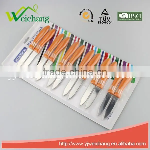 WCE246 Hot Sale Cutlery Set 12 Pcs Stainless Steel and Plastic Handle Knife Set photo-2