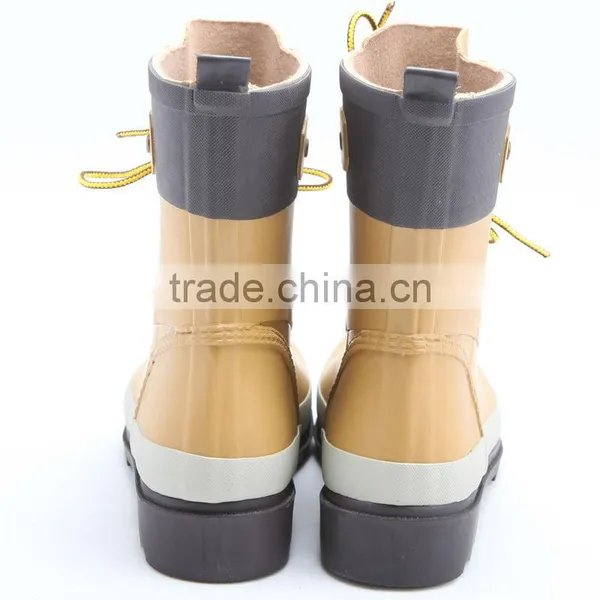 Fashion Latest Lace up Rubber Rain Boots photo-5